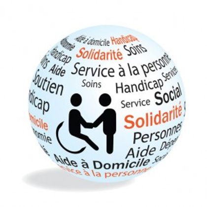 Logotype Service aide à la Personne Soins Handicape Solidarité Social